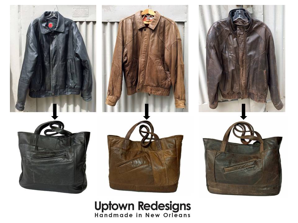 Uptown Redesigns Upcycled Leather Bags